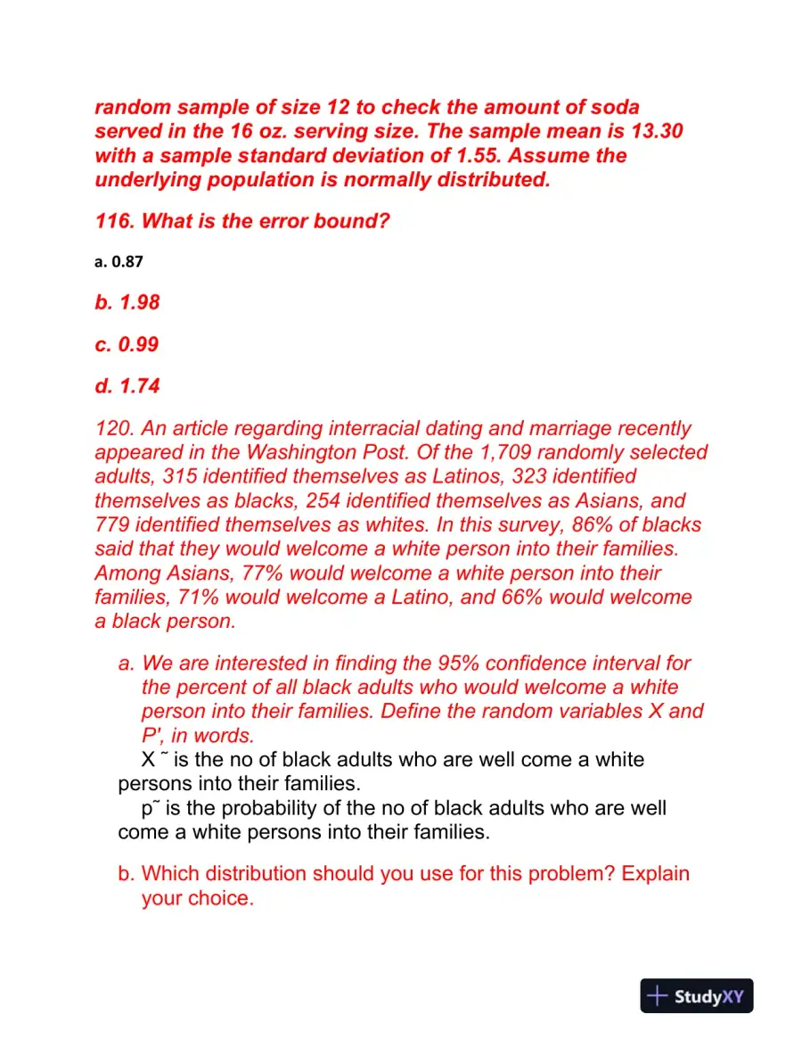 Confidence Intervals: Calculations and Applications in Statistical Inference, page 8