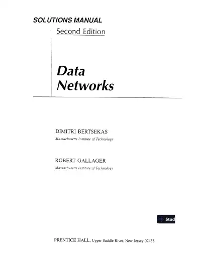 Solution Manual For Data Networks, 2nd Edition - Page 1 preview image