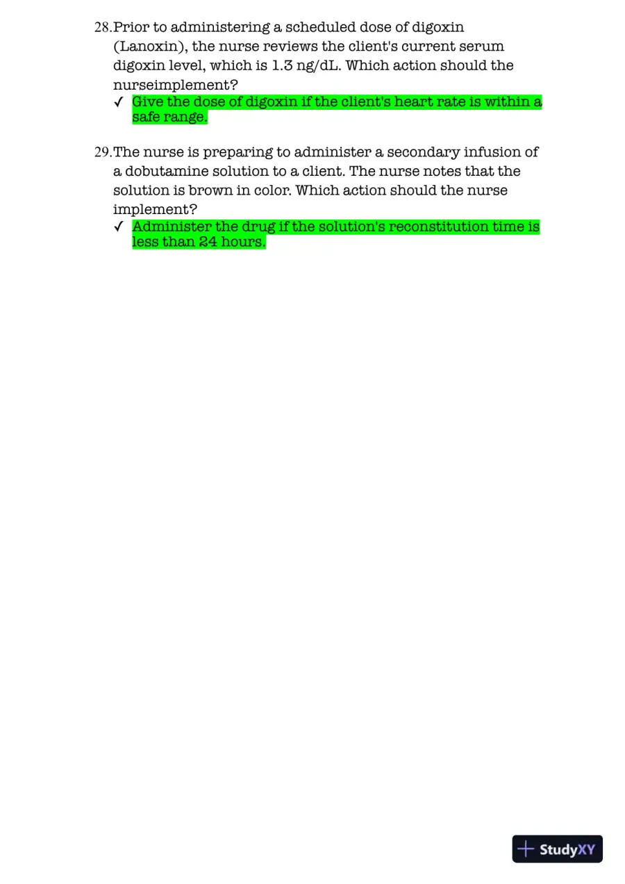 NR293 Chamberlain College of Nursing Advanced Pharmacology Practice Exam With Answers (125 Solved Questions), page 10