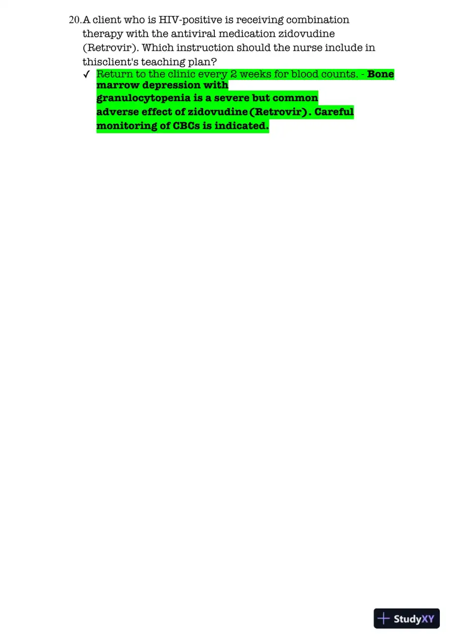 NR293 Chamberlain College of Nursing Advanced Pharmacology Practice Exam With Answers (125 Solved Questions), page 8