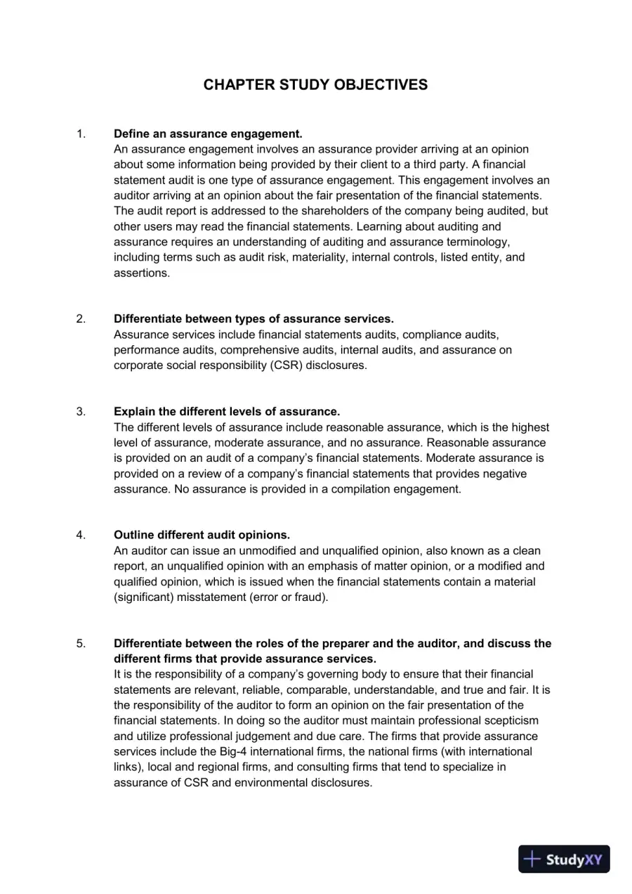 Auditing : A Practical Approach, Canadian Edition Test Bank, page 4