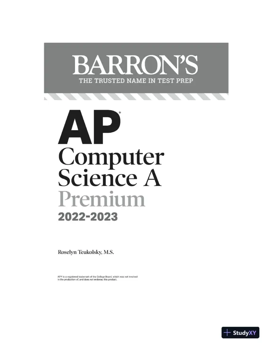AP Computer Science a Premium, 2022-2023 (2022-2023), page 3