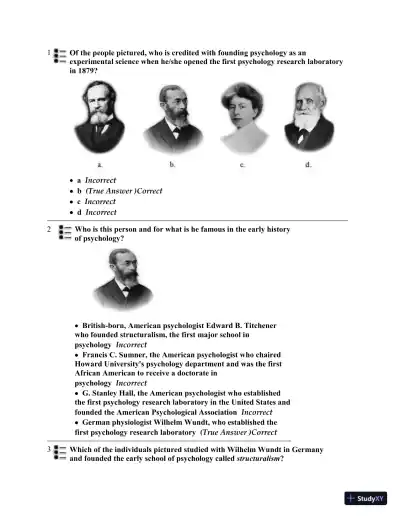 Test Bank for Psychology, 6th Edition - Page 1 preview image