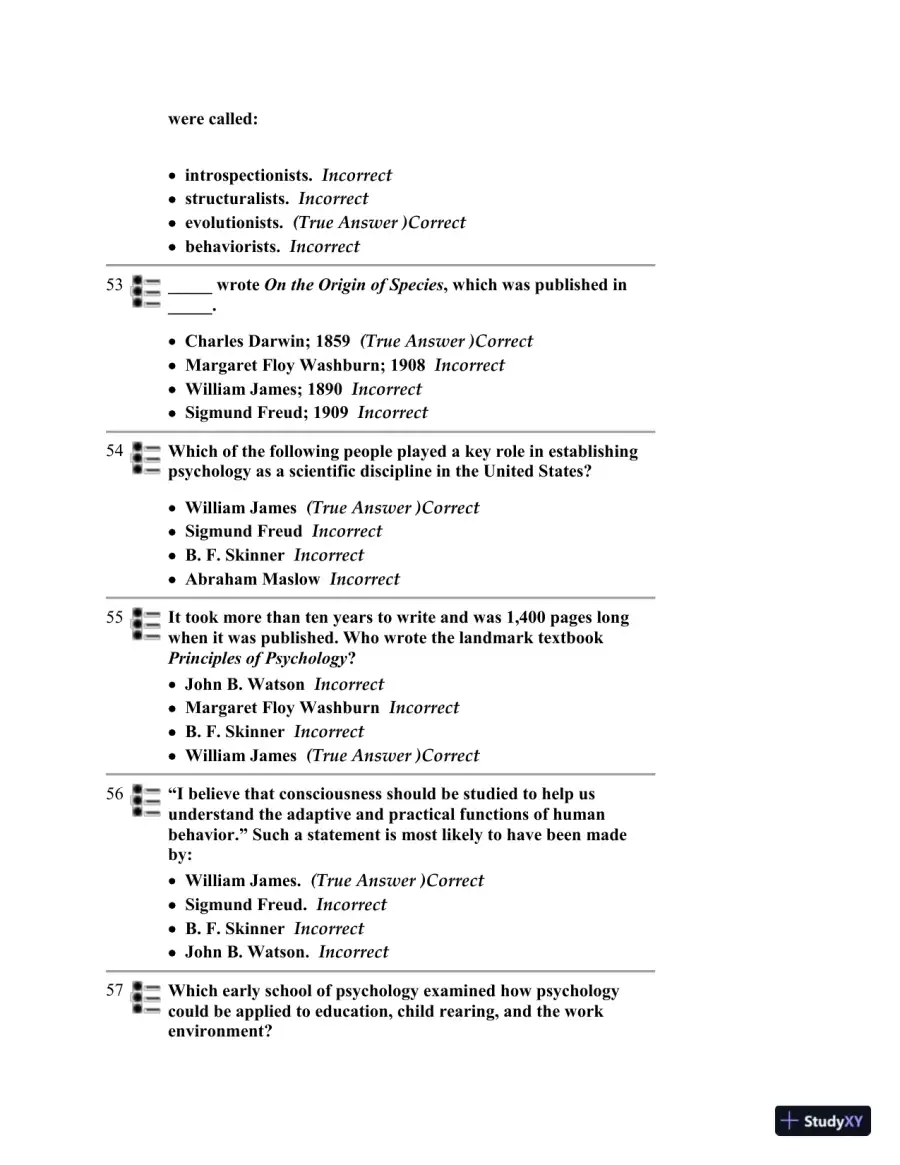 Test Bank for Psychology, 6th Edition, page 19