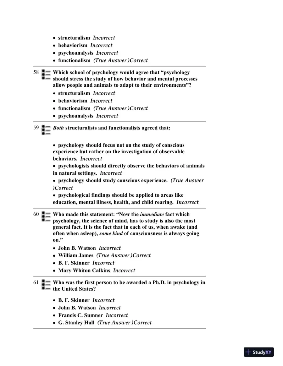 Test Bank for Psychology, 6th Edition, page 20