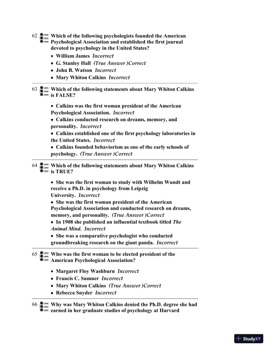 Test Bank for Psychology, 6th Edition, page 21