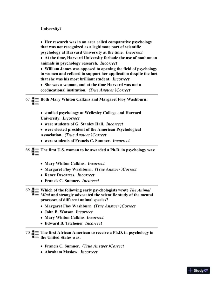 Test Bank for Psychology, 6th Edition, page 22