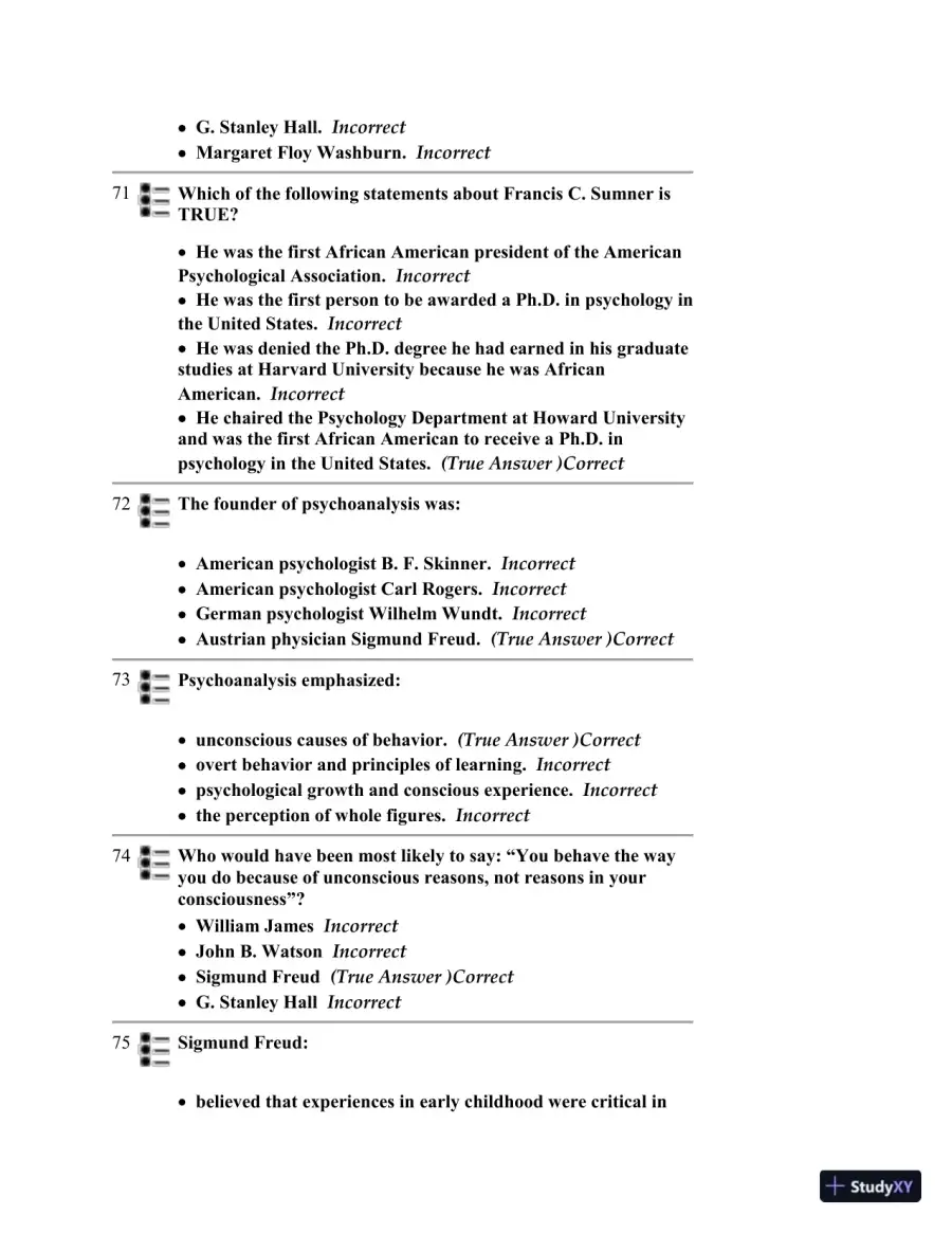 Test Bank for Psychology, 6th Edition, page 23