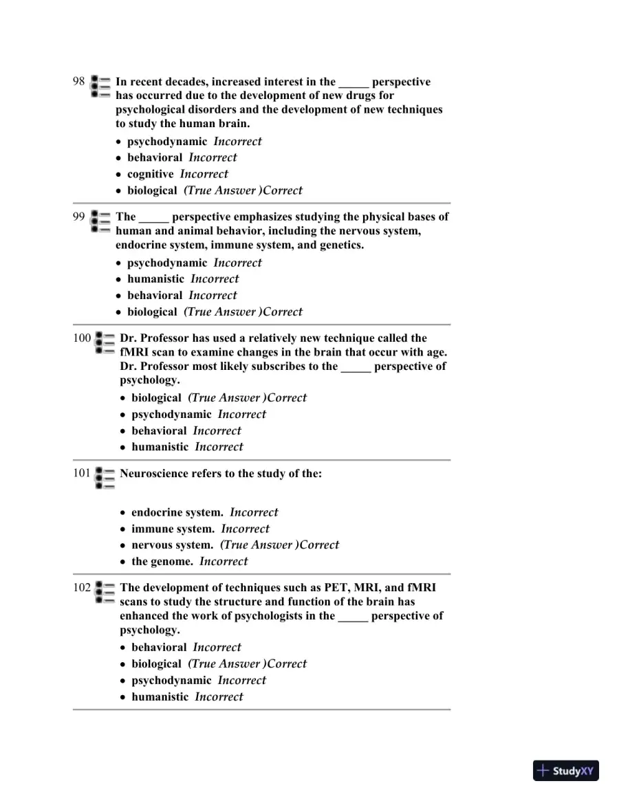 Test Bank for Psychology, 6th Edition, page 29