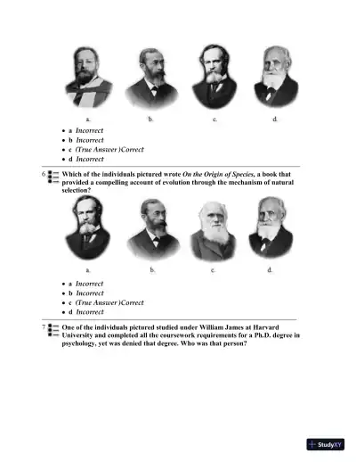 Test Bank for Psychology, 6th Edition - Page 4 preview image