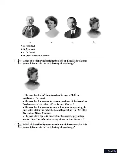 Test Bank for Psychology, 6th Edition - Page 5 preview image