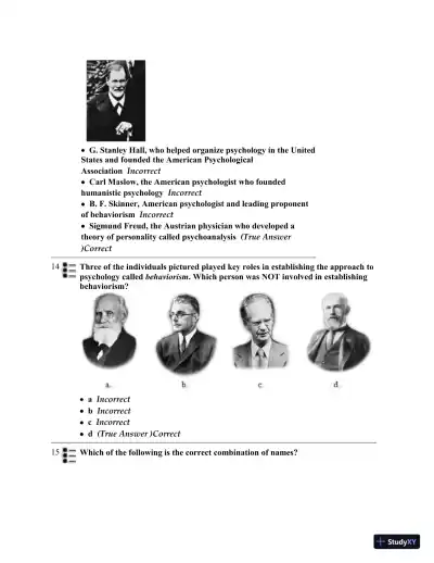 Test Bank for Psychology, 6th Edition - Page 8 preview image