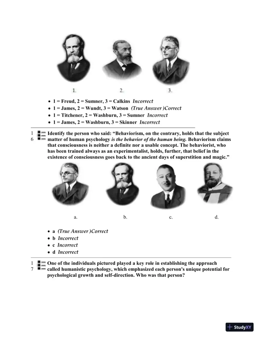 Test Bank for Psychology, 6th Edition, page 9