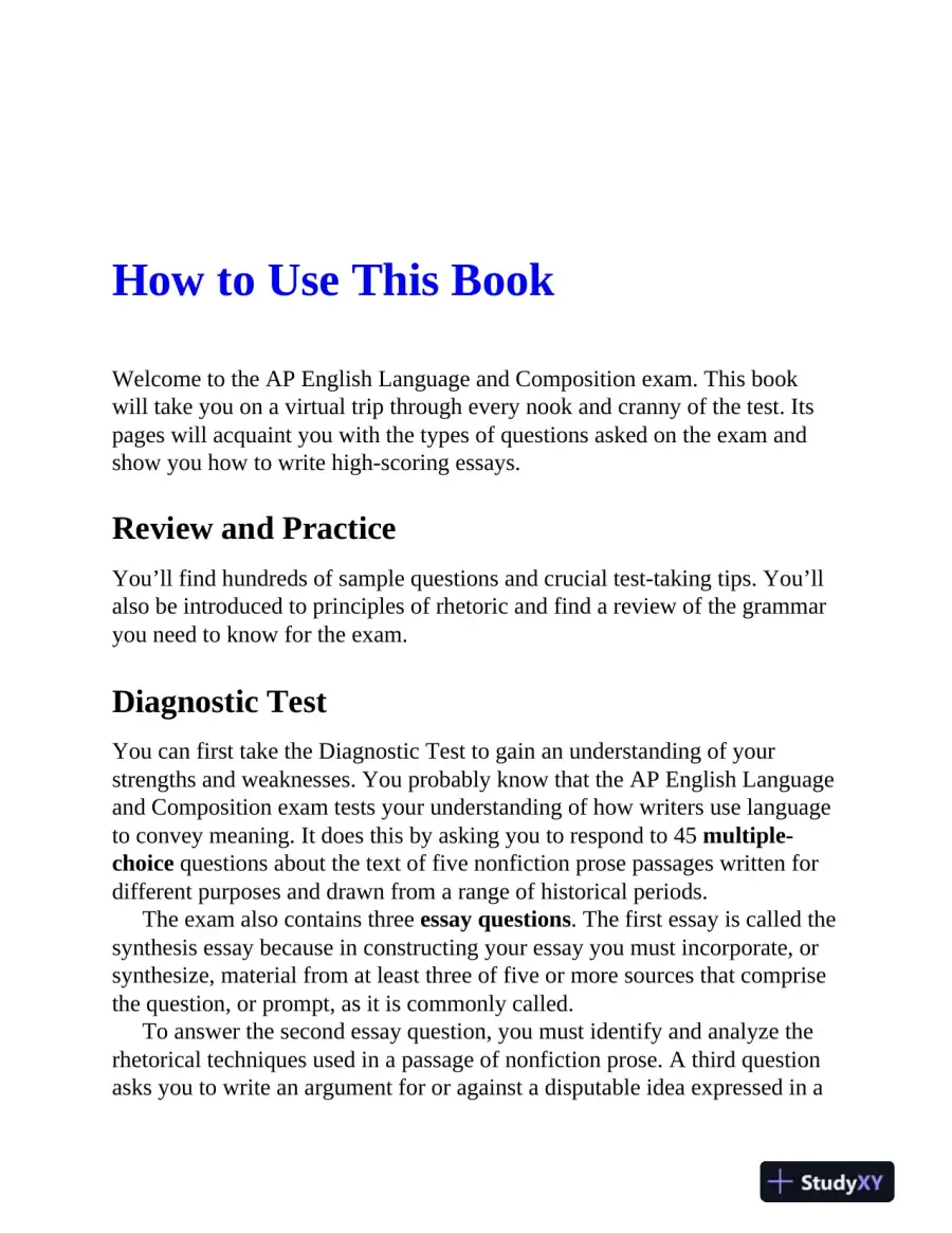 AP English Language and Composition Premium, 2025: Prep Book with 8 Practice Tests + Comprehensive Review (2025), page 11