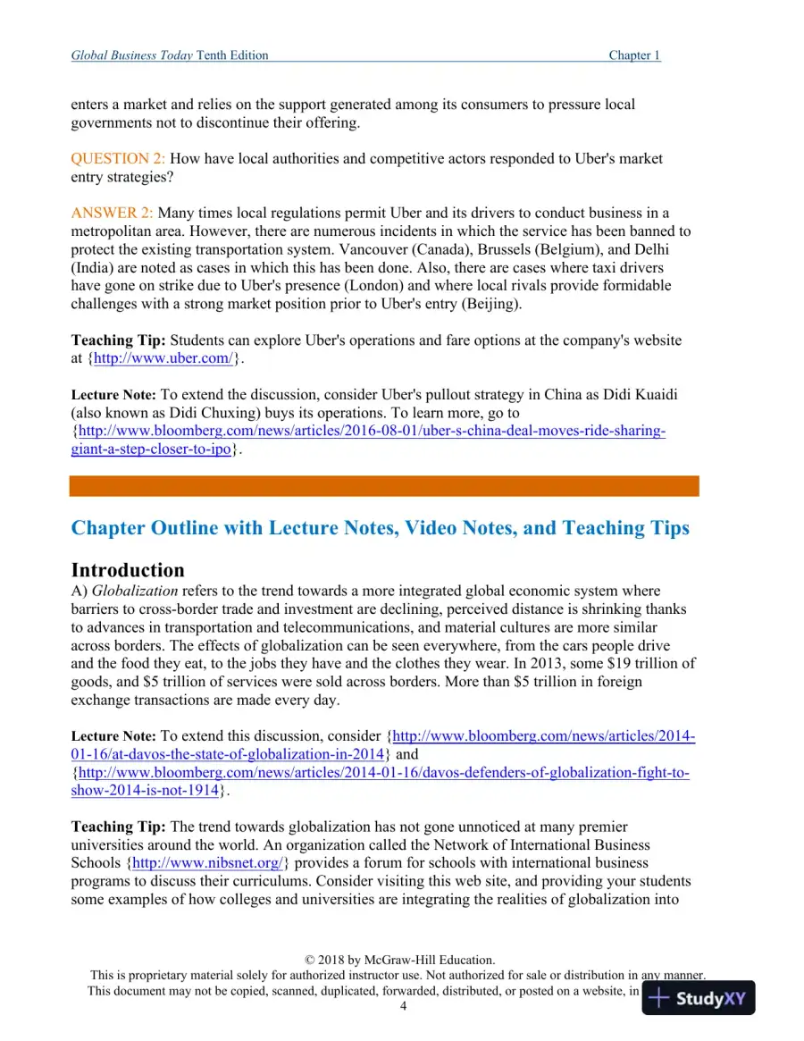 Global Business Today , 10th Edition Class Notes, page 5