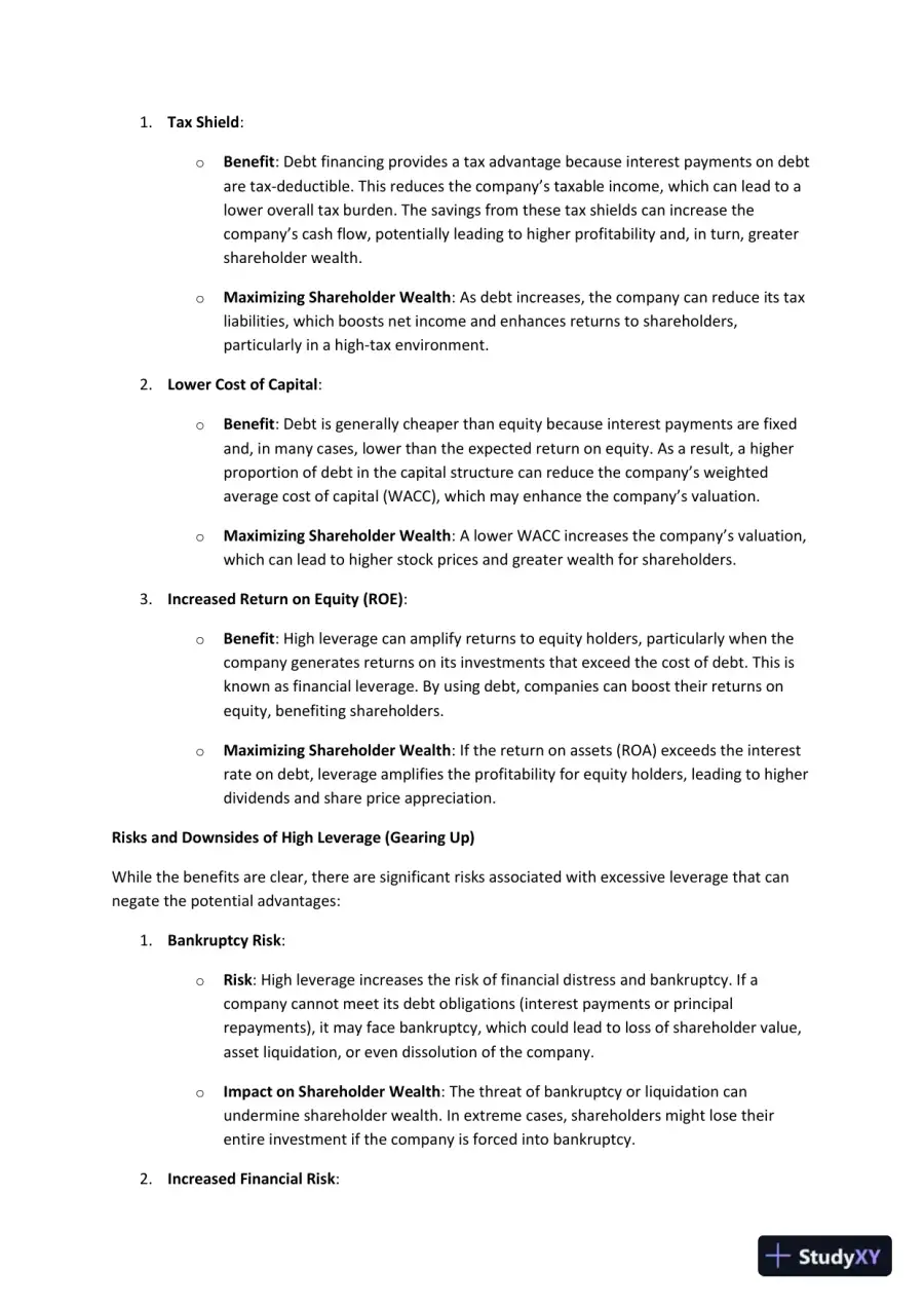 Exploring Key Financial Theories: Capital Structure, Investment Strategies, Mergers & Acquisitions, and Market Efficiency, page 11