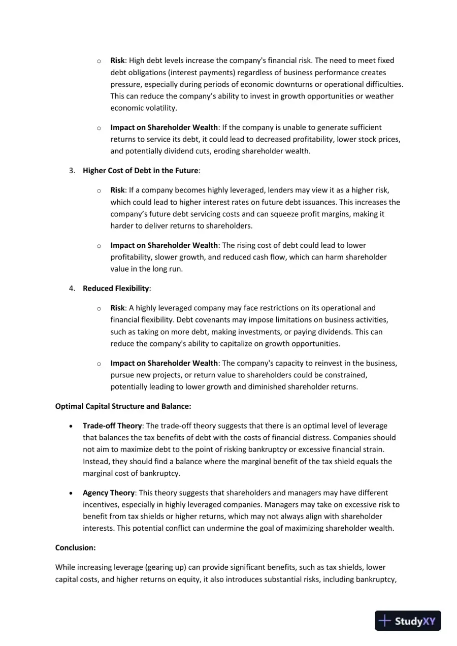Exploring Key Financial Theories: Capital Structure, Investment Strategies, Mergers & Acquisitions, and Market Efficiency, page 12