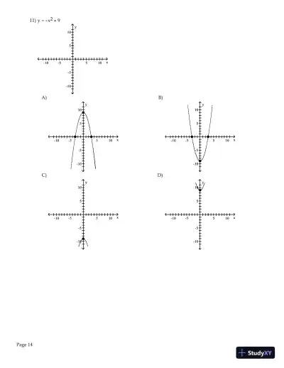 Test Bank for Precalculus Enhanced with Graphing Utilities , 7th Edition - Page 16 preview image