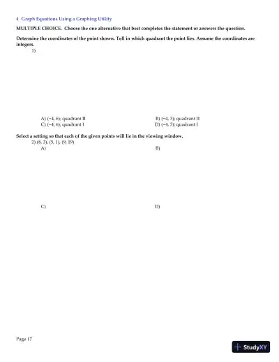 Test Bank for Precalculus Enhanced with Graphing Utilities , 7th Edition - Page 19 preview image