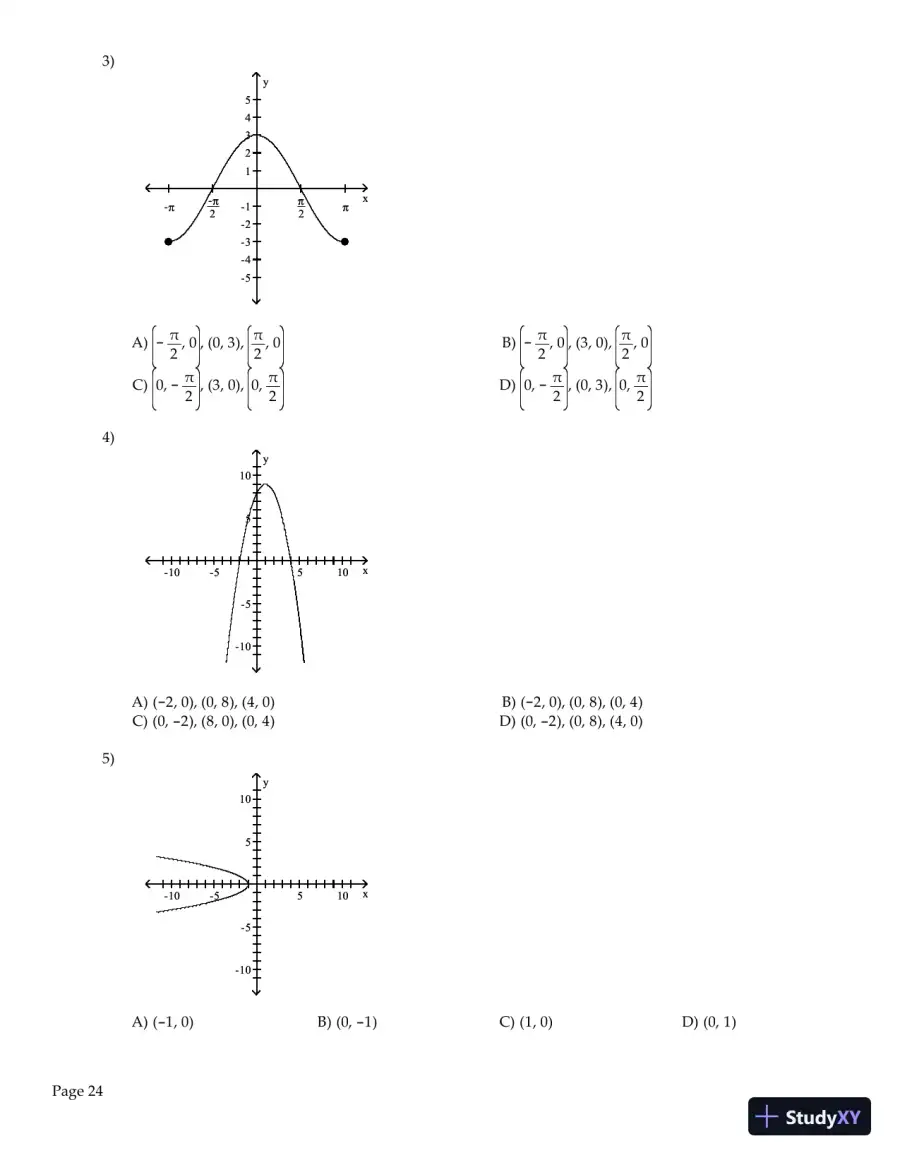 Test Bank for Precalculus Enhanced with Graphing Utilities , 7th Edition, page 26