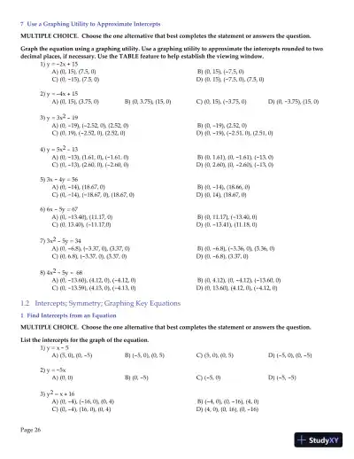Test Bank for Precalculus Enhanced with Graphing Utilities , 7th Edition - Page 28 preview image