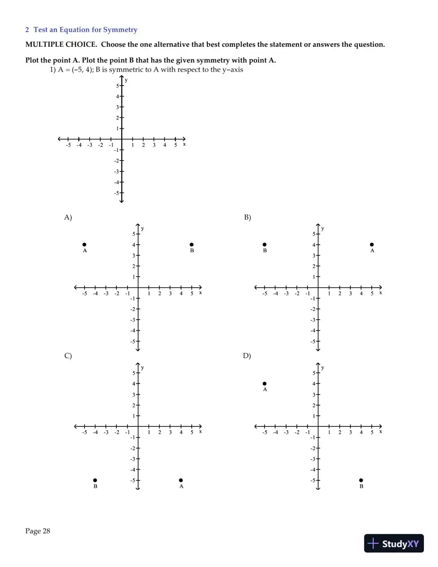 Test Bank for Precalculus Enhanced with Graphing Utilities , 7th Edition, page 30