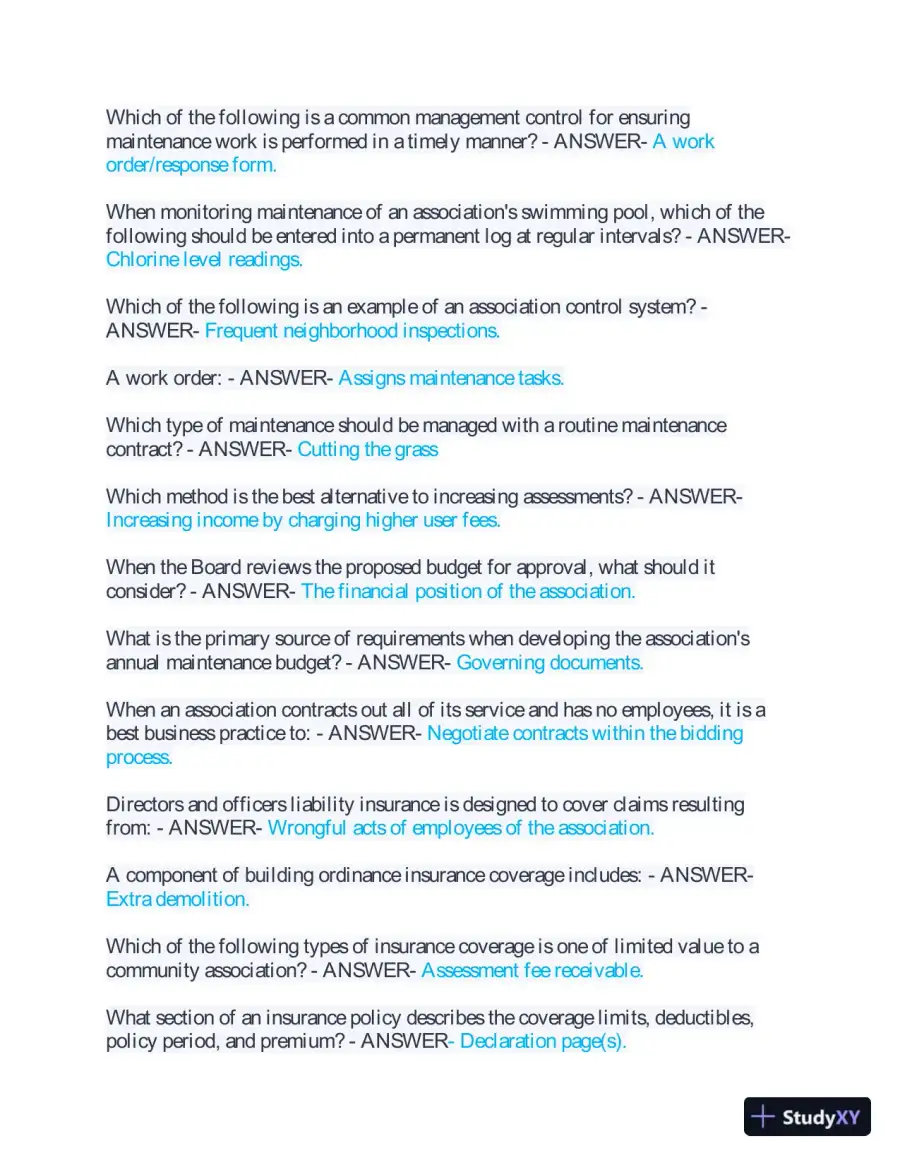 2023 CMCA Real Exam with Answers (191 Solved Questions), page 3