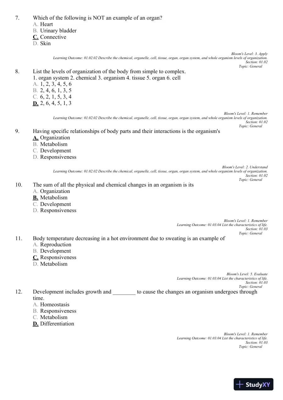 Seeley's Principles of Anatomy and Physiology 2nd Edition Test Bank, page 10