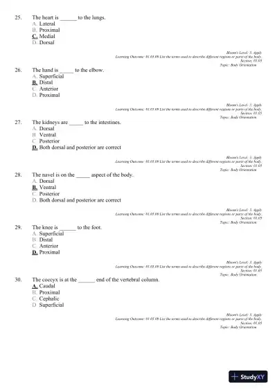 Seeley's Principles of Anatomy and Physiology 2nd Edition Test Bank - Page 13 preview image
