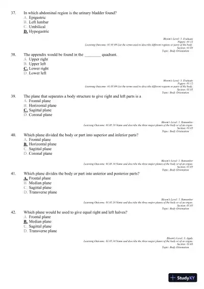 Seeley's Principles of Anatomy and Physiology 2nd Edition Test Bank - Page 15 preview image