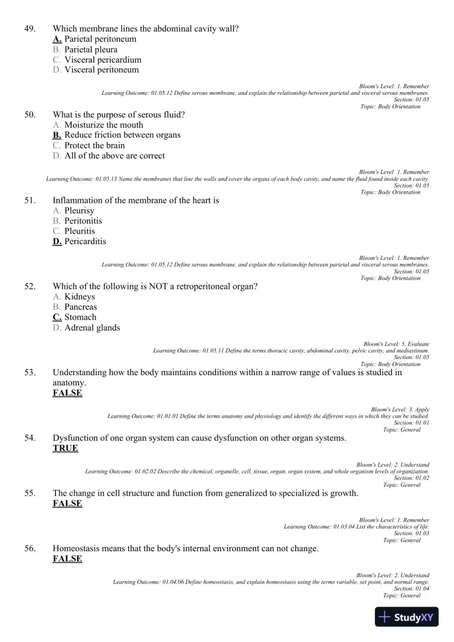 Seeley's Principles of Anatomy and Physiology 2nd Edition Test Bank, page 17