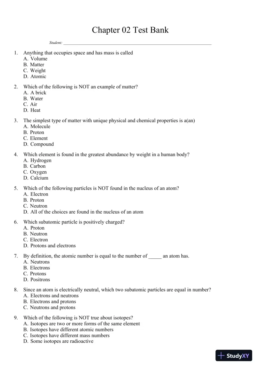 Seeley's Principles of Anatomy and Physiology 2nd Edition Test Bank, page 21