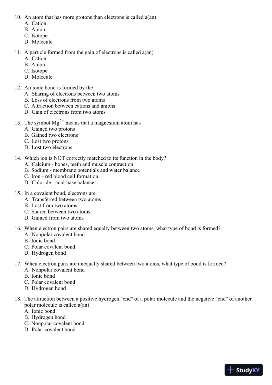 Seeley's Principles of Anatomy and Physiology 2nd Edition Test Bank, page 22