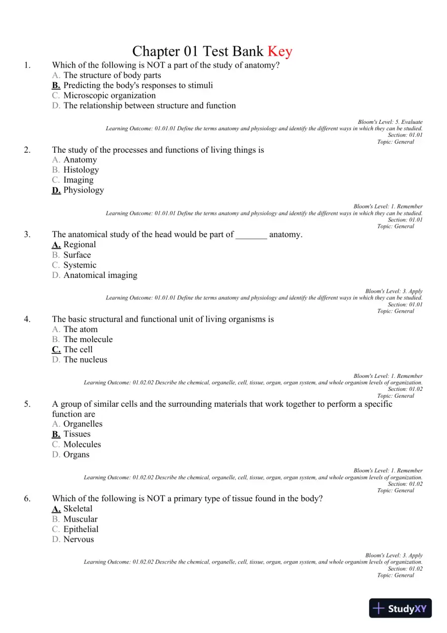Seeley's Principles of Anatomy and Physiology 2nd Edition Test Bank, page 9