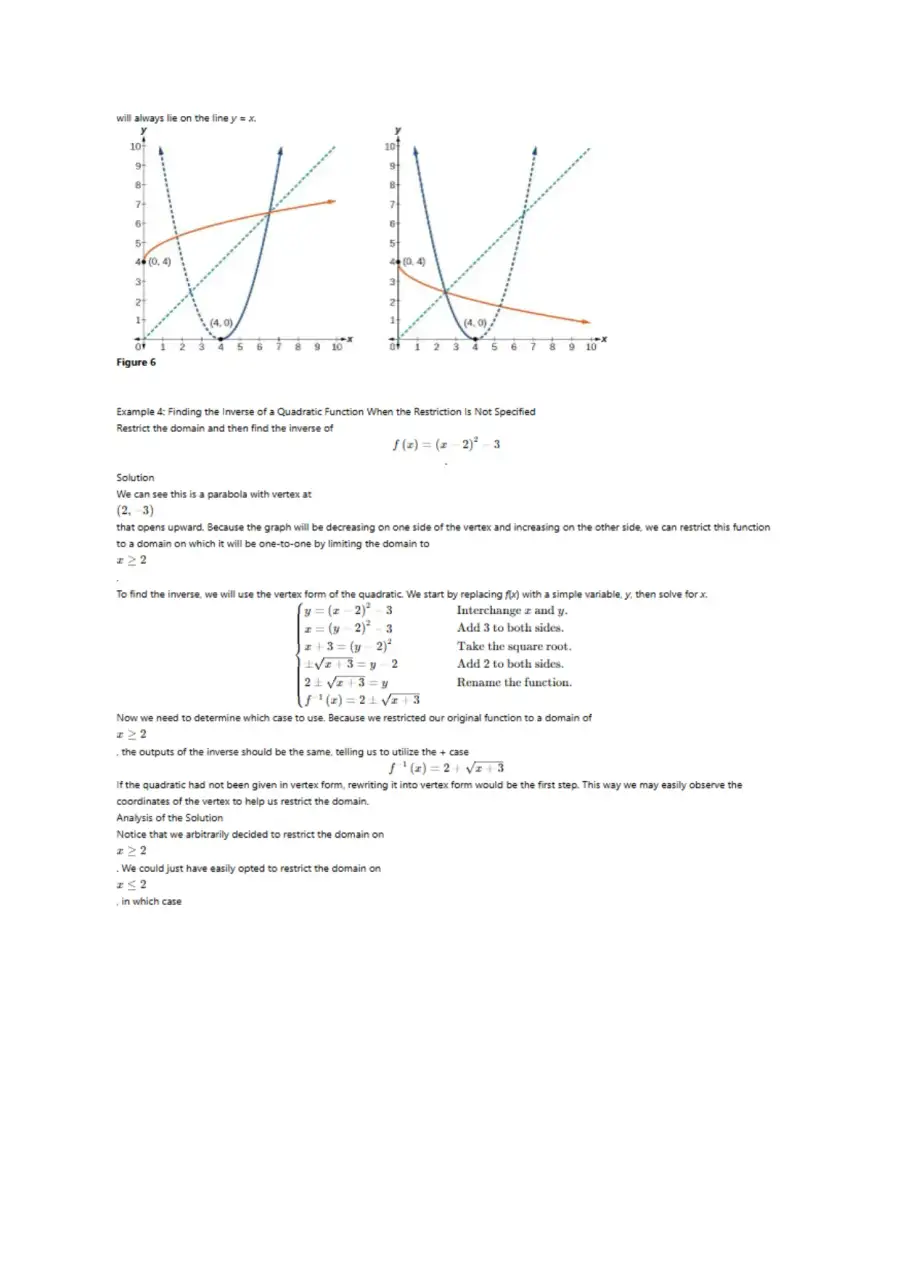 Inverses and Radical Functions, page 3