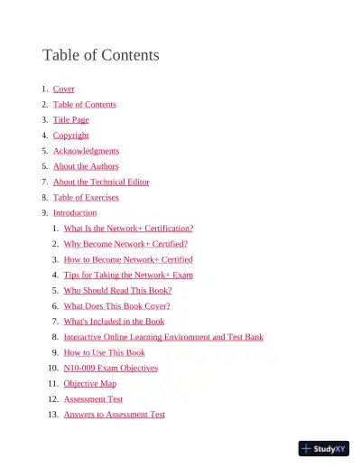 CompTIA Network+ Study Guide: Exam N10-009 (2024) - Page 3 preview image