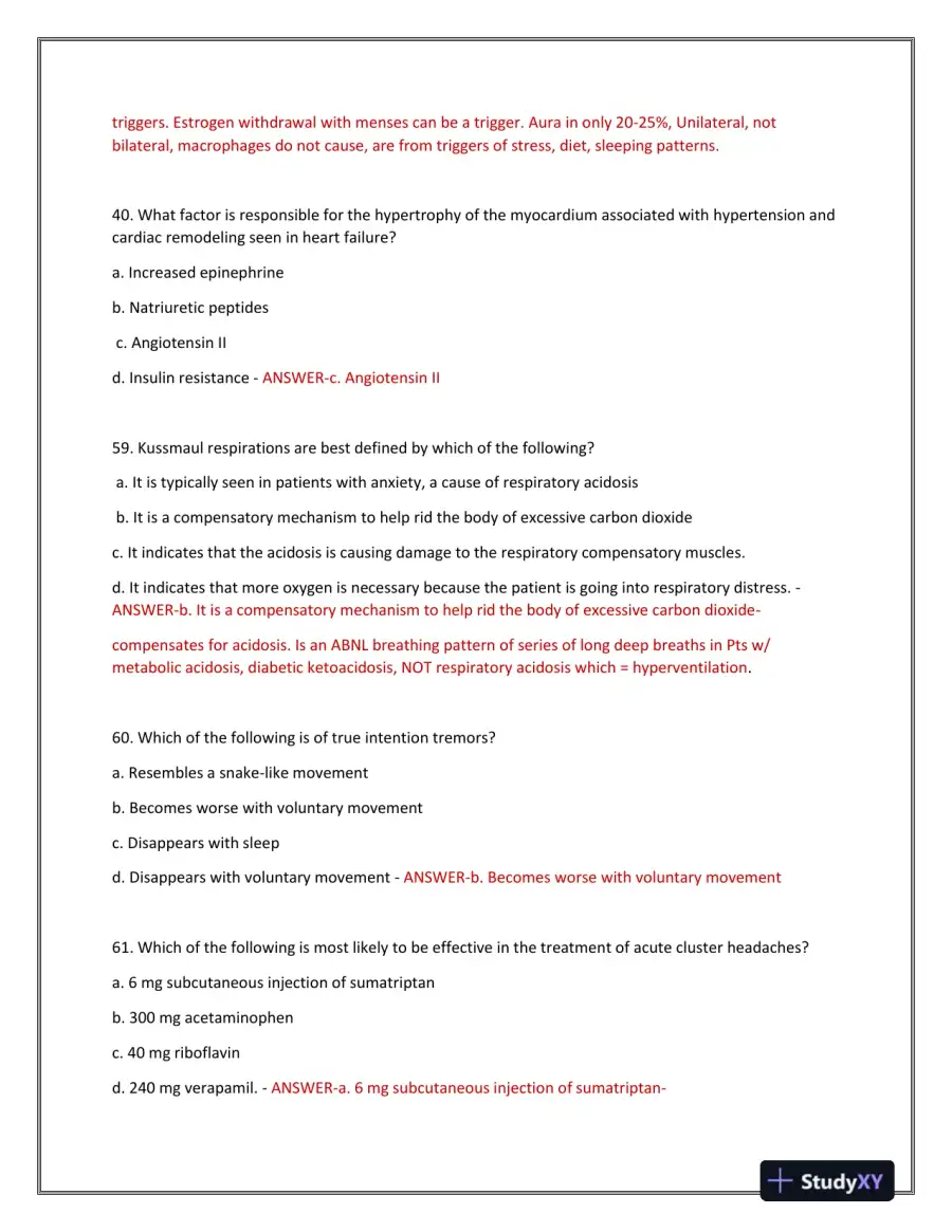 2023-2024 BARKLEY 3P Nursing Diagnosis Actual Exam With Answers (101 Solved Questions), page 3