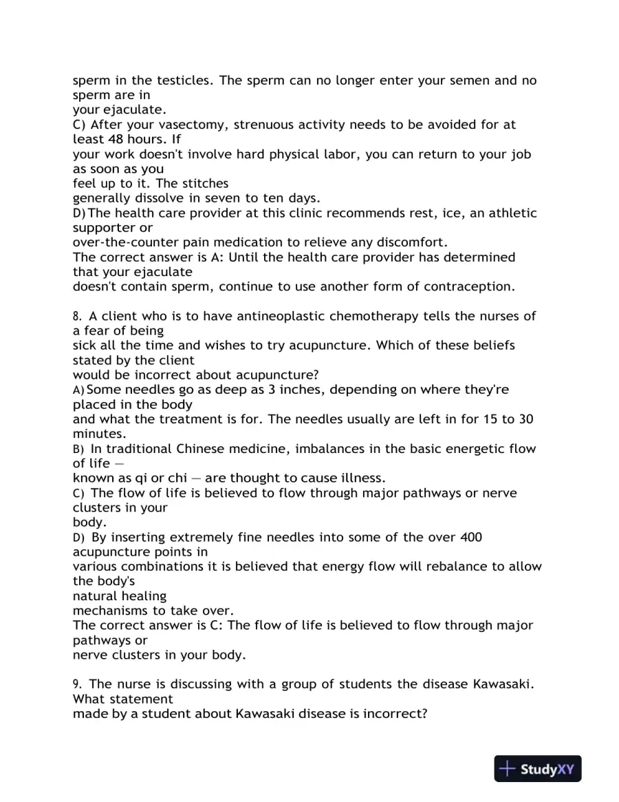 HESI Child Care Exit Practice Exam Version 1 With Answers (160 Solved Questions), page 4