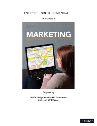 Marketing , 5th Edition Solution Manual - Page 1 preview image