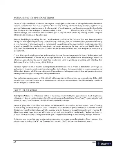 Marketing , 5th Edition Solution Manual - Page 12 preview image