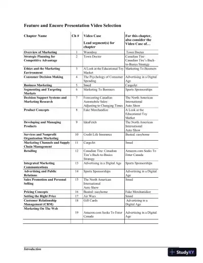 Marketing , 5th Edition Solution Manual - Page 13 preview image