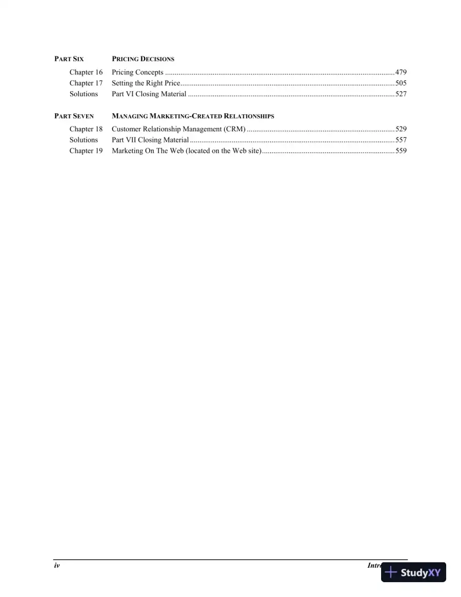 Marketing , 5th Edition Solution Manual, page 4
