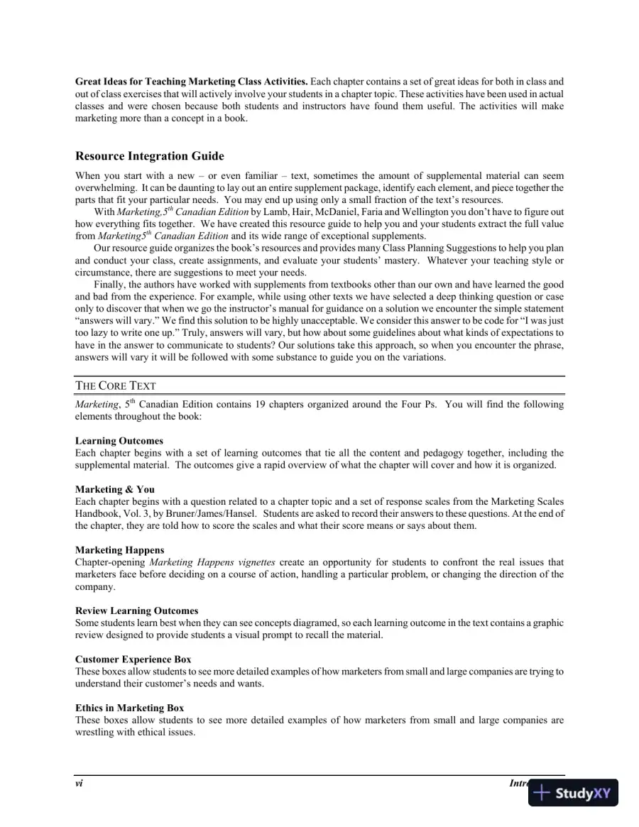 Marketing , 5th Edition Solution Manual, page 6