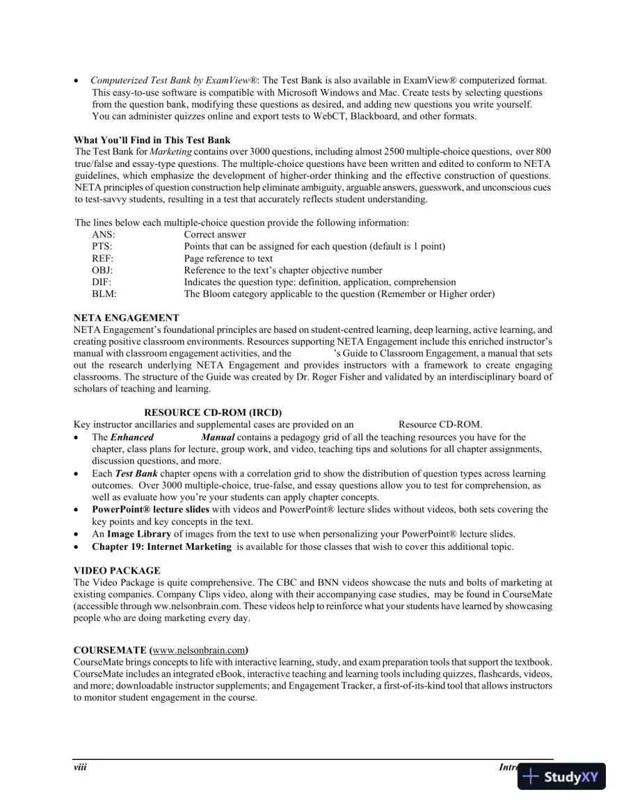Marketing , 5th Edition Solution Manual, page 8