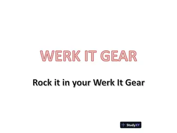 Werk It Gear Brand Engagement - Page 1 preview image