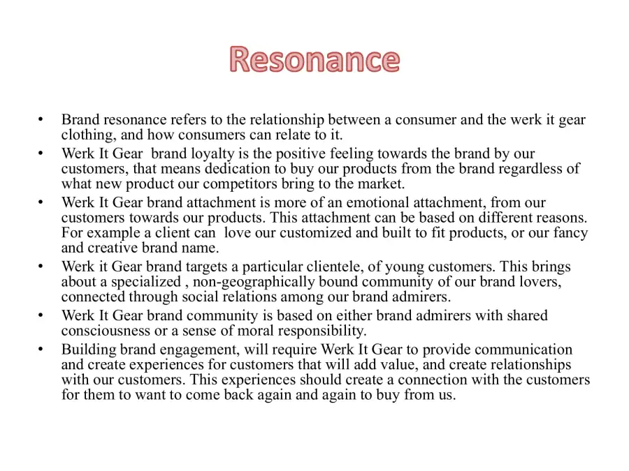Werk It Gear Brand Engagement, page 2
