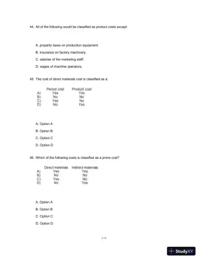 Test Bank For Managerial Accounting, 15th Edition - Page 11 preview image