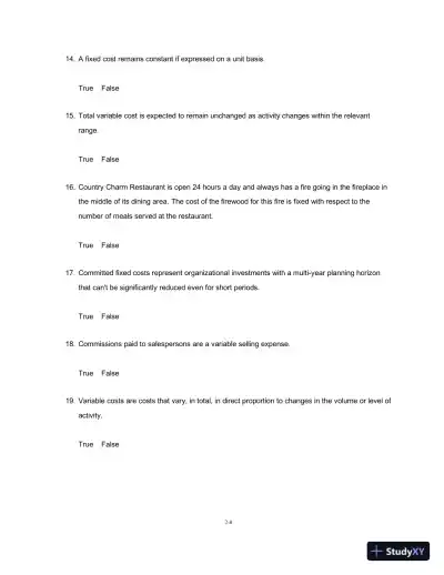 Test Bank For Managerial Accounting, 15th Edition - Page 4 preview image