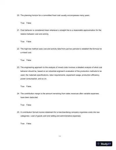 Test Bank For Managerial Accounting, 15th Edition - Page 5 preview image