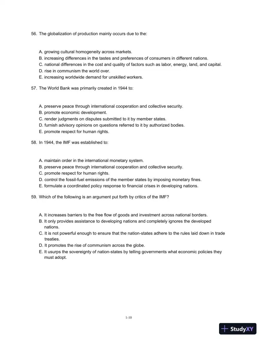 Test Bank For Global Business Today, 8th Edition, page 11